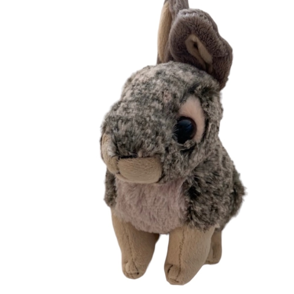 Wild Republic Grey Bunny Rabbit Cute Stuffed Animal Plush Small
